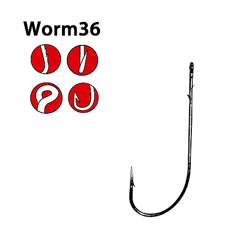 gamakatsu worm 36 #6 NS Black