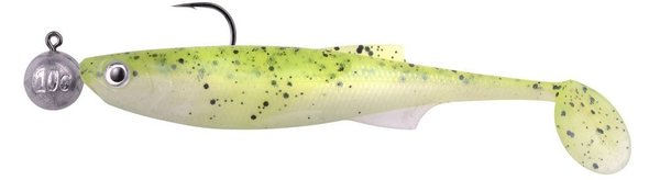 Spro power catcher ready jig 10 cm chartreuse & pearl 10 gram