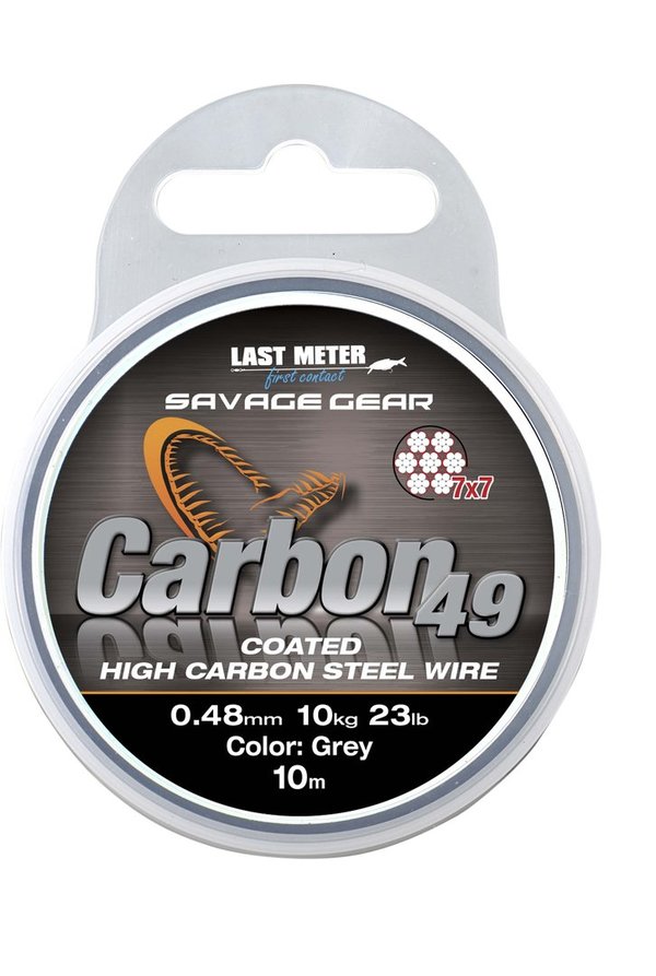 Savage gear coated high carbon 49 steel wire (staaldraad) 0.48 mm